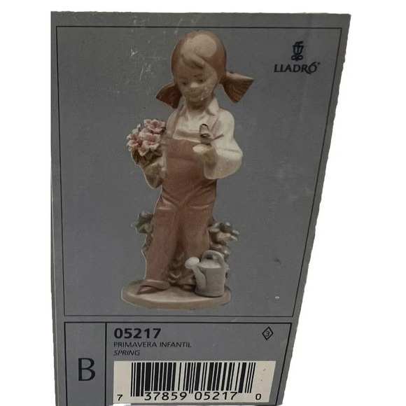 LLADRO “SPRING GIRL” PORCELAIN FIGURINE #5217 RETIRED- MINT New In Box. - Picture 6 of 7